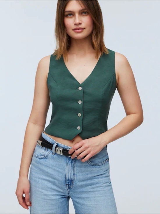 Madewell Tops - Katrina Crop Vest Top in Softdrape Size 2